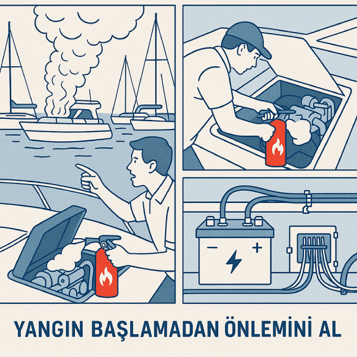 yatlarda yangını önlemek, yangın için bakımların yapılması